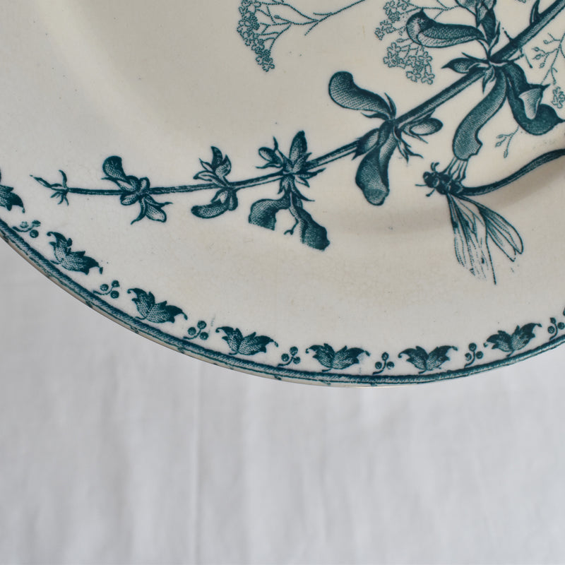 Antique Dessert Plate, Sarreguemines, Carmen A