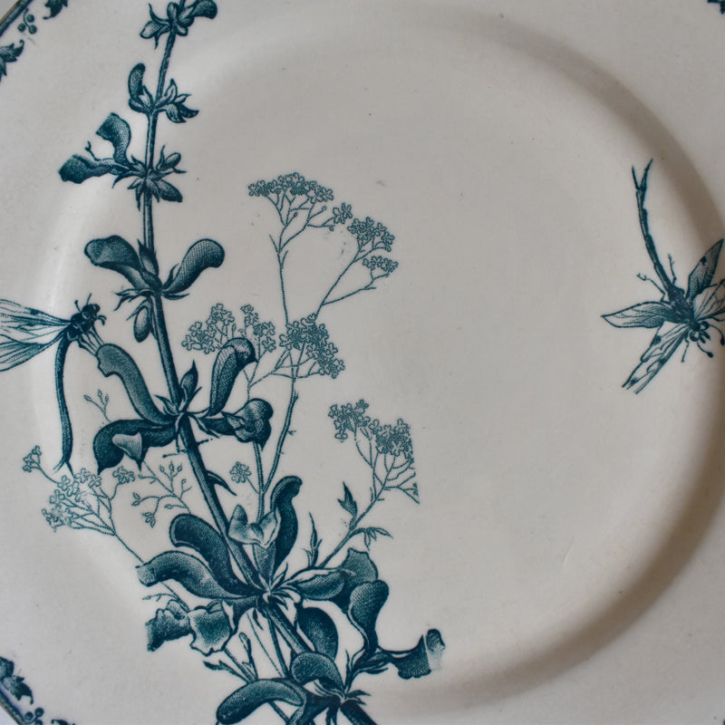 Antique Dessert Plate, Sarreguemines, Carmen A