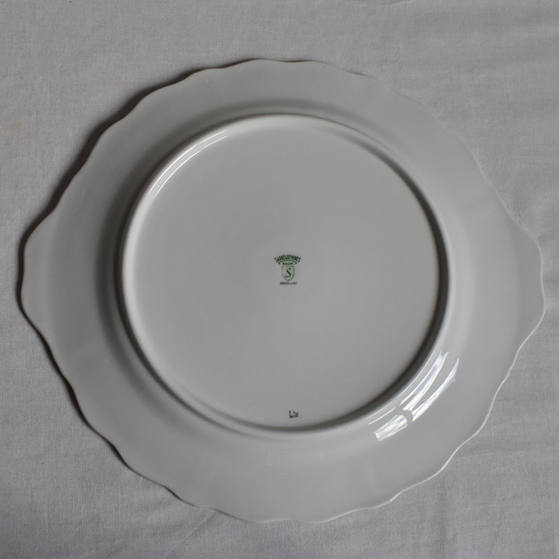 Vintage Serving Platter with Handles - Sarreguemines Blé