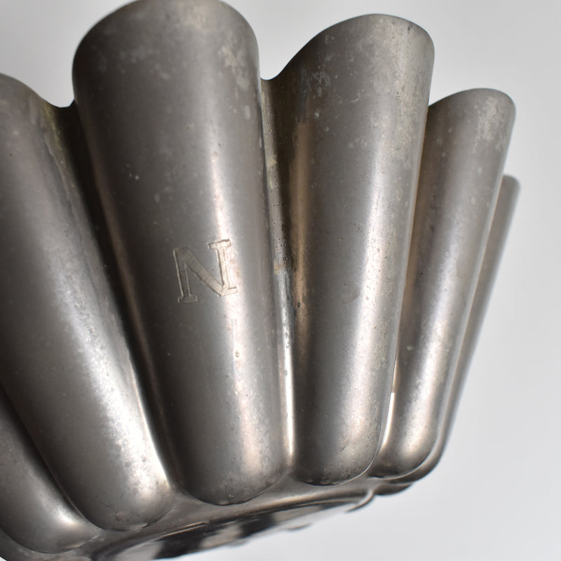 Antique Cake Pan, D "Nickel"
