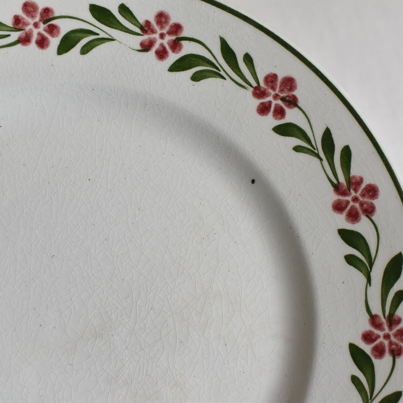 Vintage dessert plate Saint Amand Guirlande fleur A