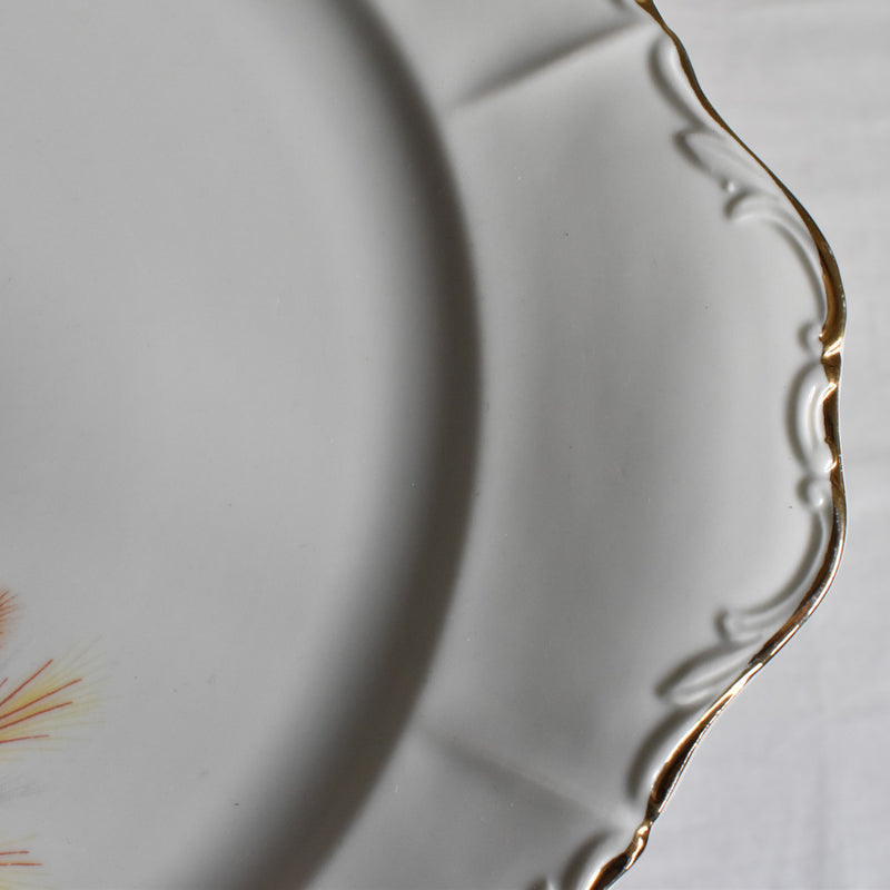 Vintage Serving Platter with Handles - Sarreguemines Blé