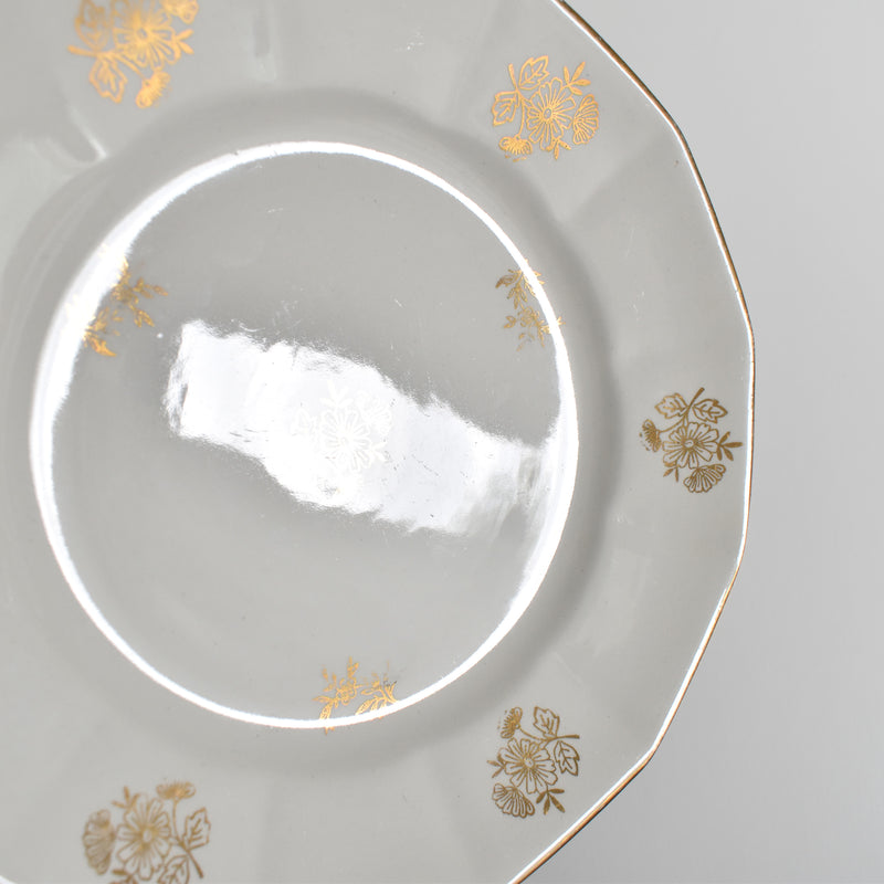 Vintage dessert plate, Digoin & Sarreguemines, Fleurs de France C