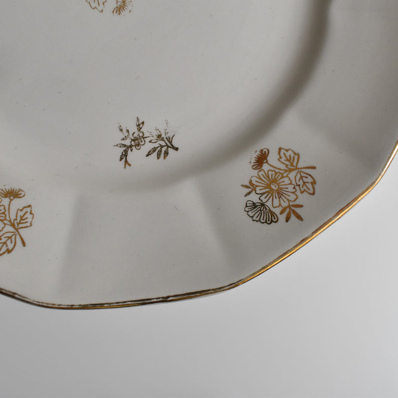 Vintage dessert plate, Digoin & Sarreguemines, Fleurs de France C