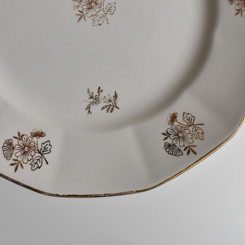 Vintage dessert plate, Digoin & Sarreguemines, Fleurs de France C