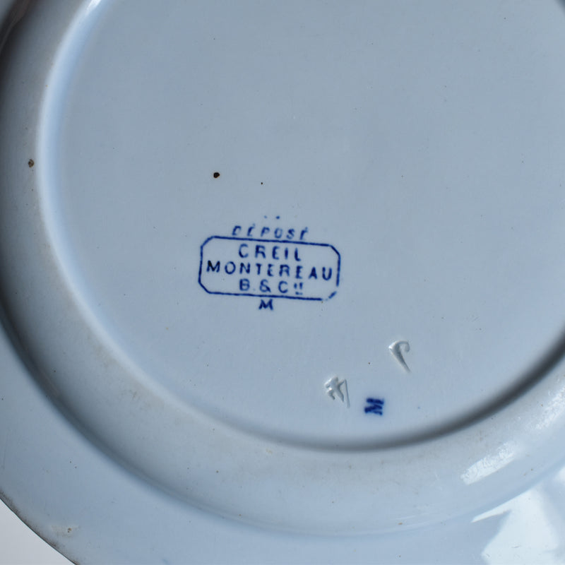 Antique plate Creil et Montereau Japon 21.5cm C