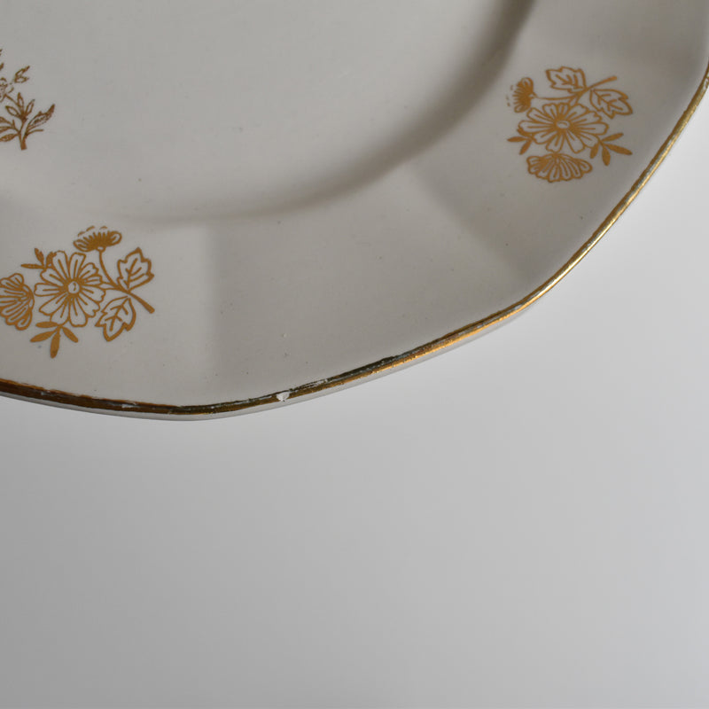 Vintage dessert plate, Digoin & Sarreguemines, Fleurs de France C