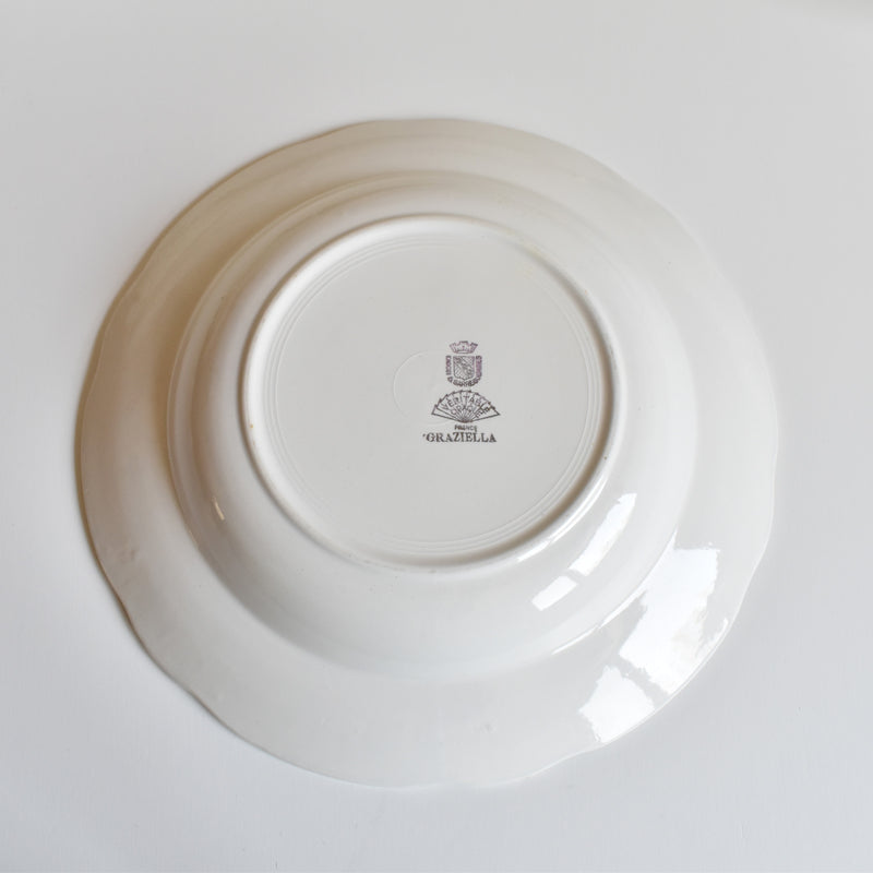Vintage Deep Plate Digoin & Sarreguemines Graziella B