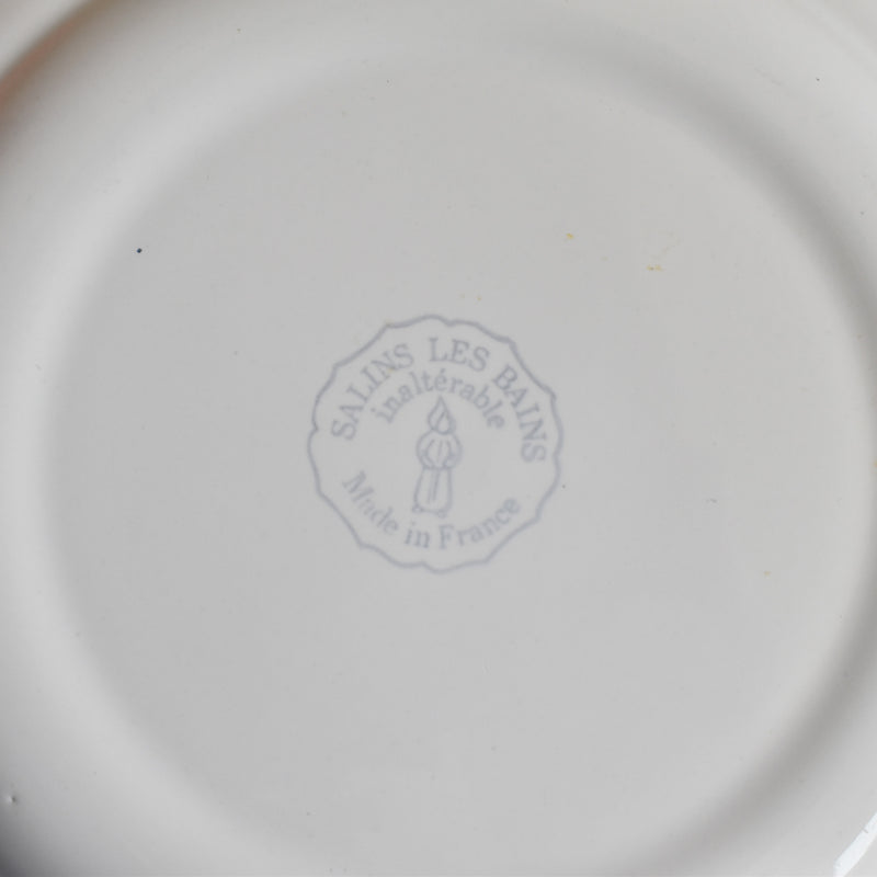 Vintage Dessert Plate - Sarreguemines, "Fleur-de-Lis" Rim A