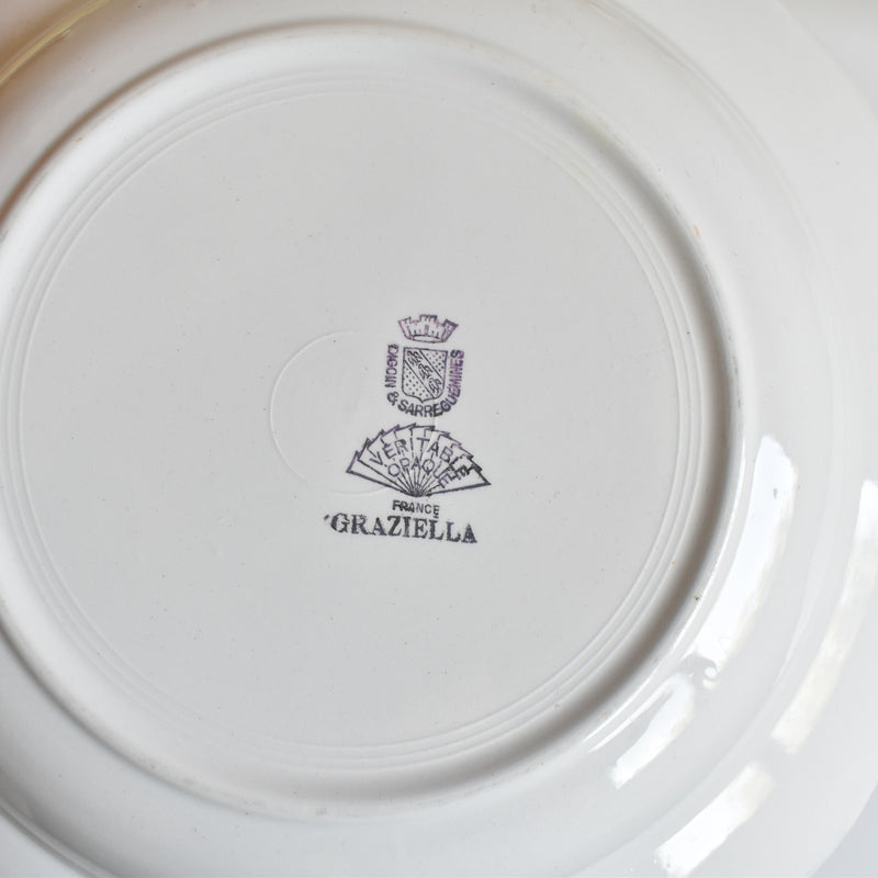 Vintage Deep Plate Digoin & Sarreguemines Graziella B
