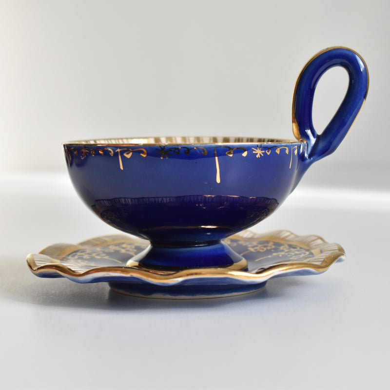 ア.ドラサンヴァル A.Dressinval コーヒーカップ＆ソーサー Blue C