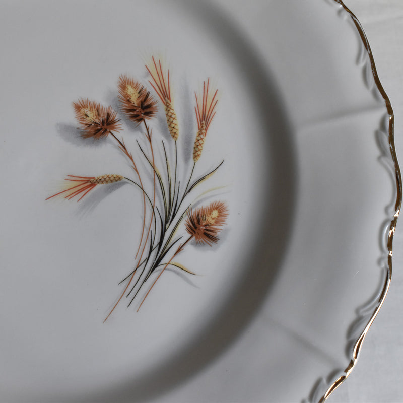 Vintage large plate, Sarreguemines Blé