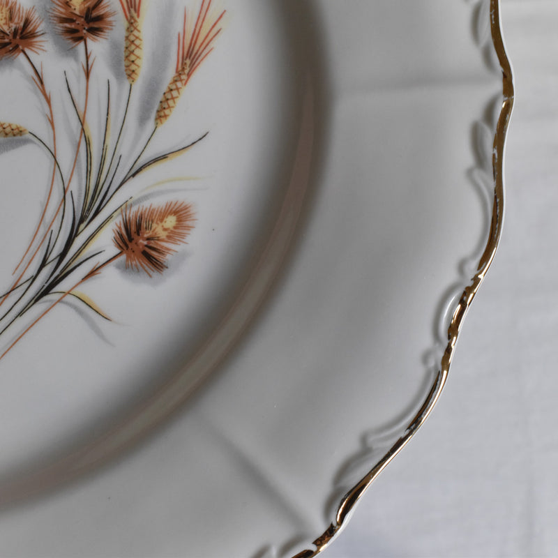 Vintage large plate, Sarreguemines Blé