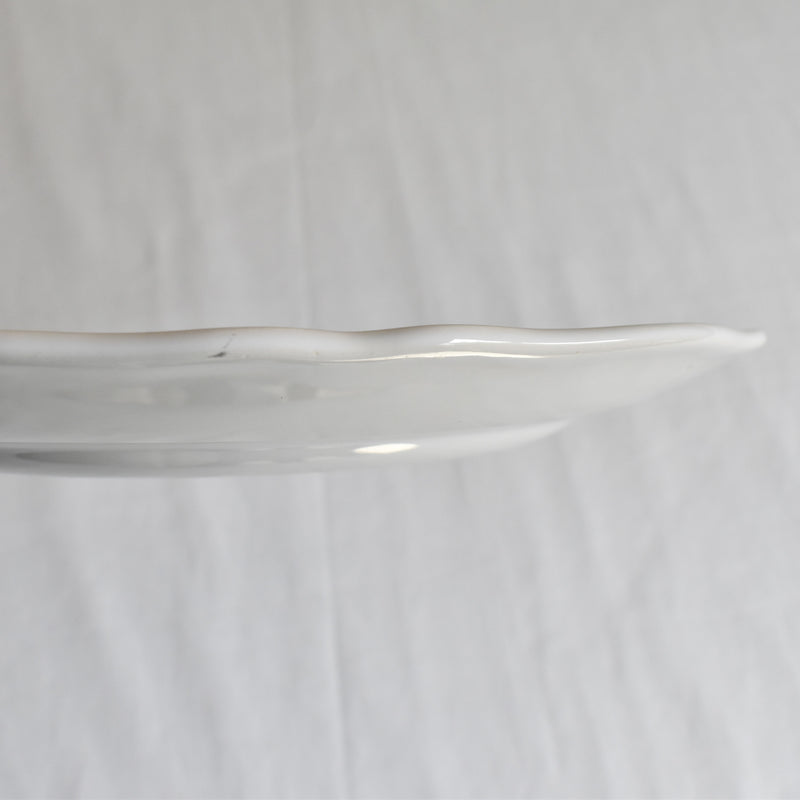 Vintage Dessert Plate - Sarreguemines, "Fleur-de-Lis" Rim A