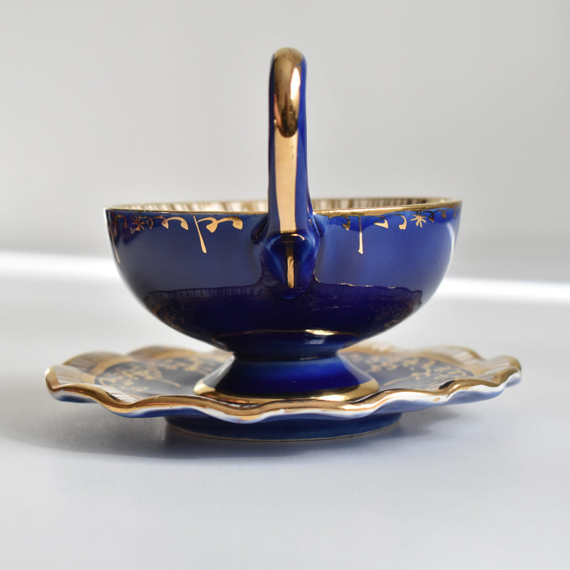 ア.ドラサンヴァル A.Dressinval コーヒーカップ＆ソーサー Blue C