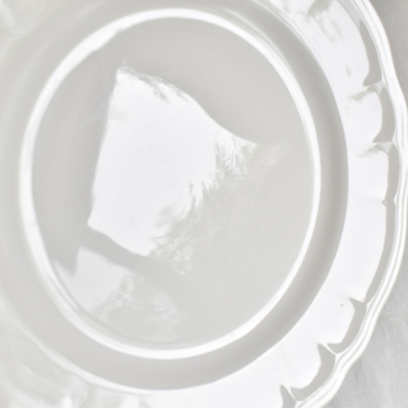 Vintage Dessert Plate - Sarreguemines, "Fleur-de-Lis" Rim A