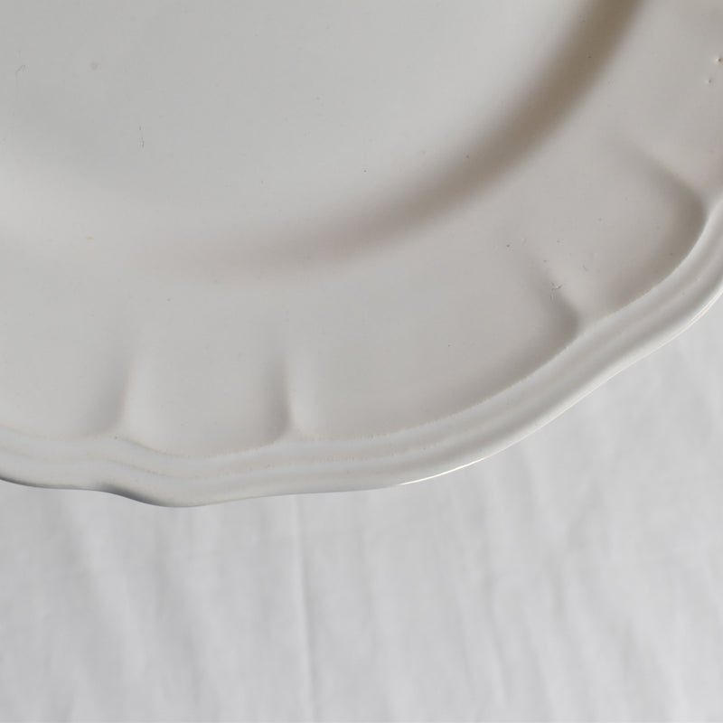 Vintage Dessert Plate - Sarreguemines, "Fleur-de-Lis" Rim A