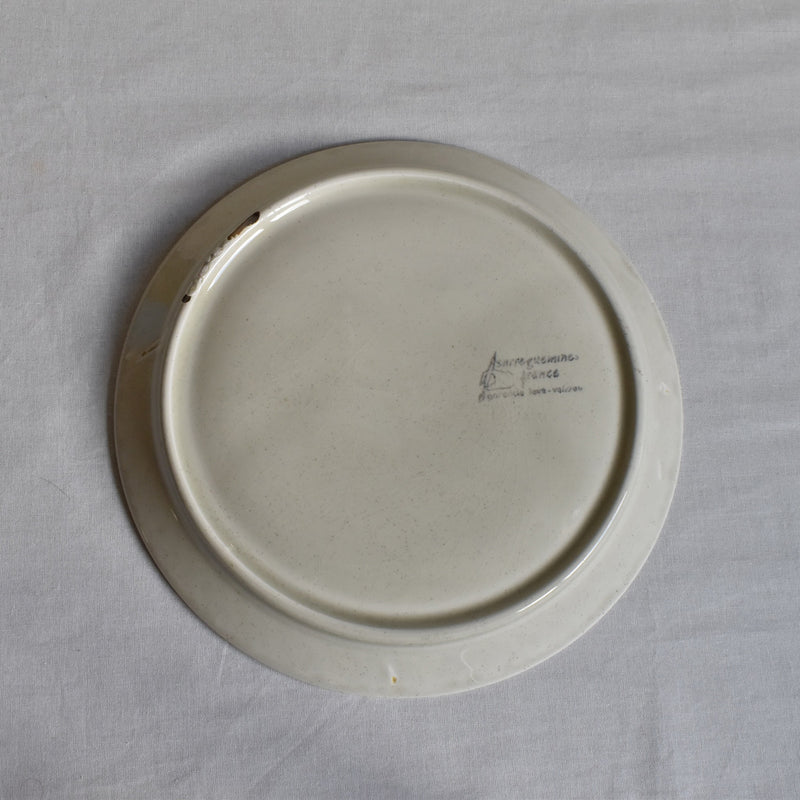 Vintage Fondue Plate - Sarreguemines Chardons A