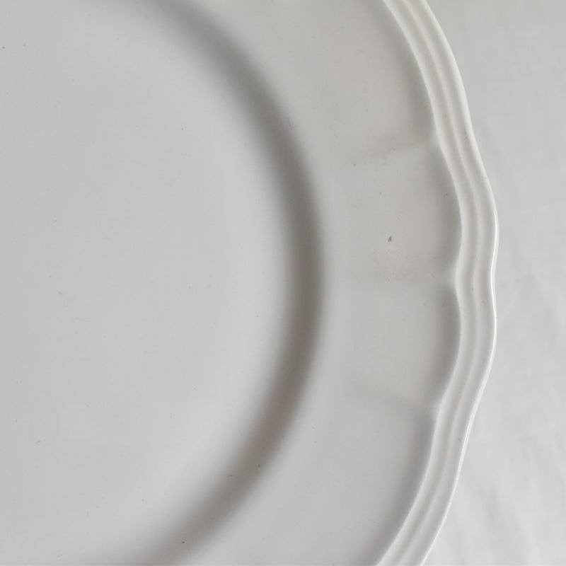 Vintage Dessert Plate - Sarreguemines, "Fleur-de-Lis" Rim A