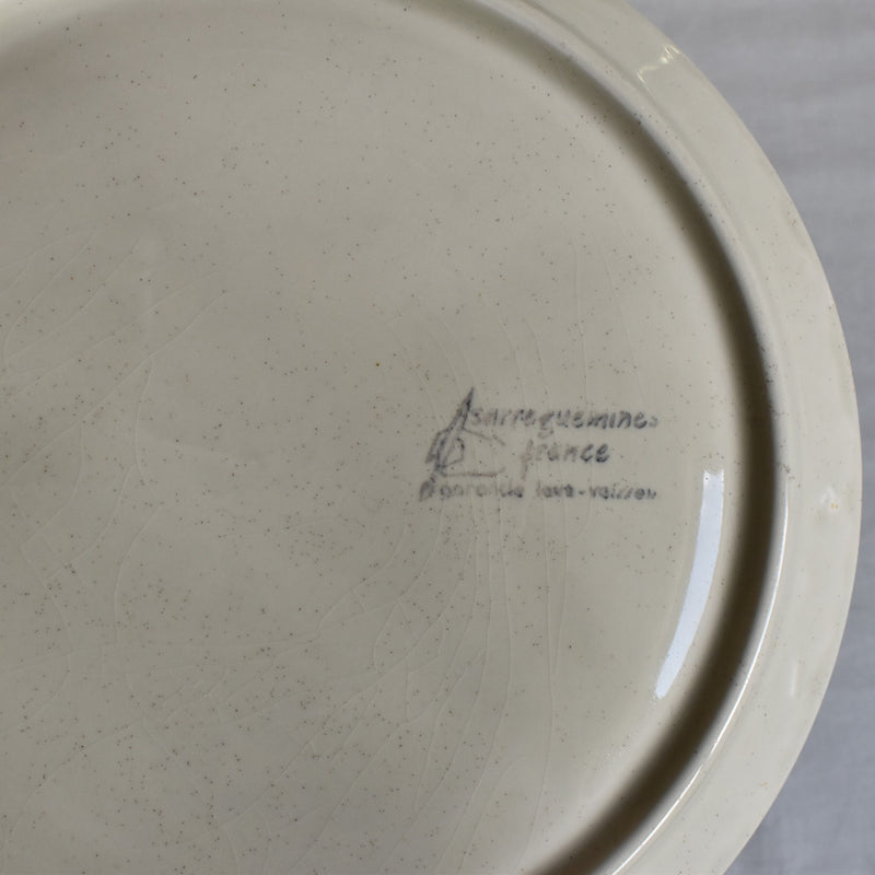 Vintage Fondue Plate - Sarreguemines Chardons A