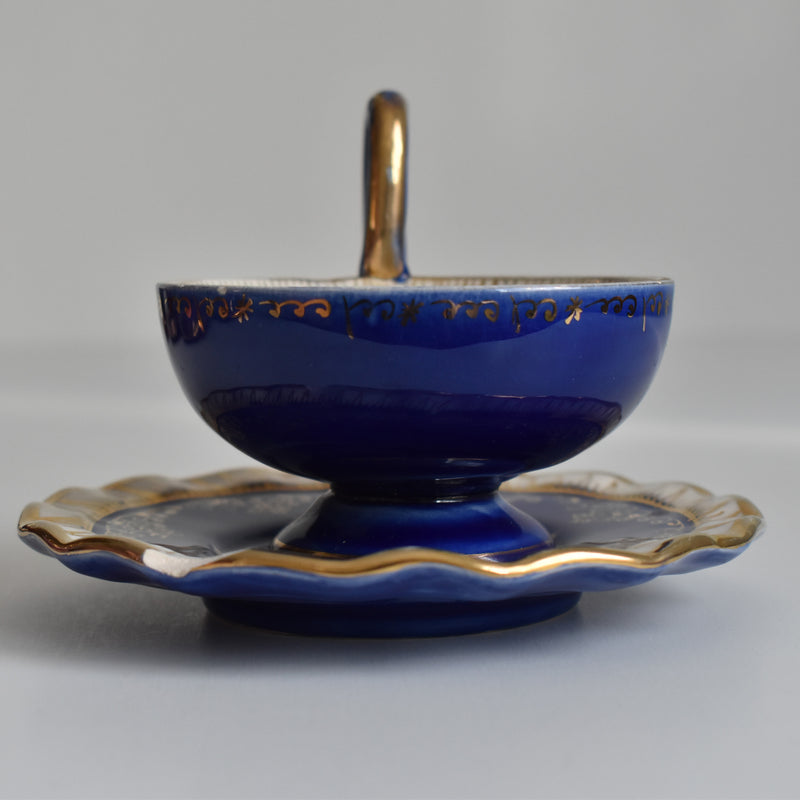 ア.ドラサンヴァル A.Dressinval コーヒーカップ＆ソーサー Blue D