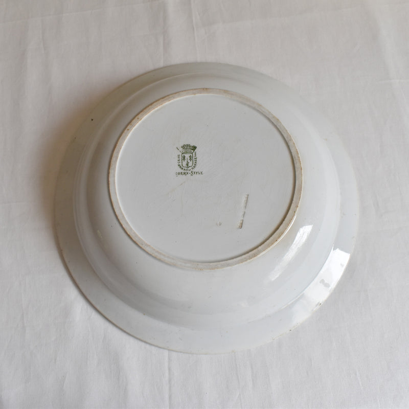 Antique Large Deep Plate, Saint-Amand & Hamage, Modern Style