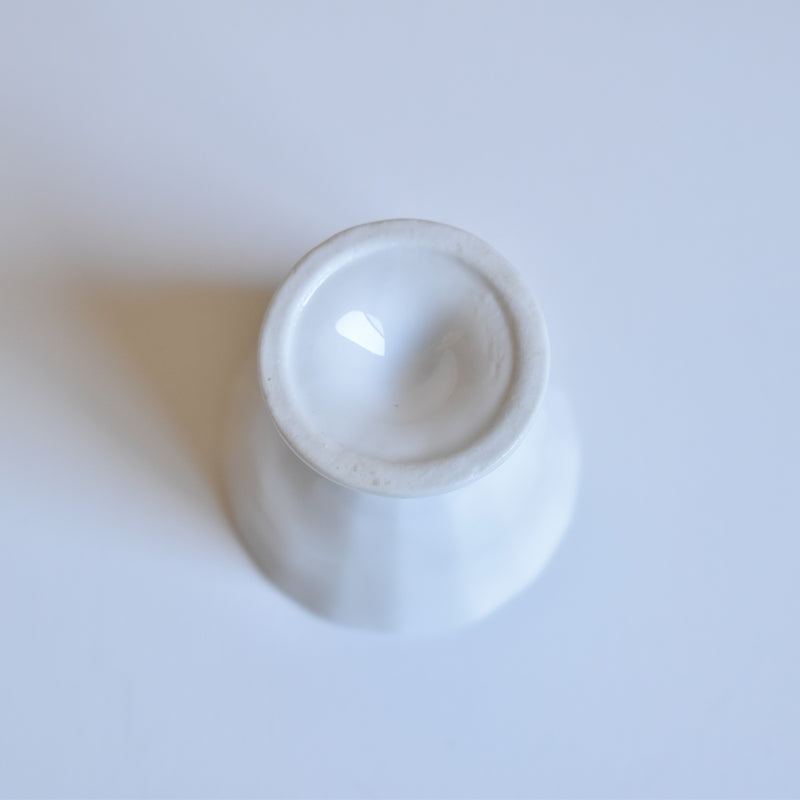 Antique Egg Stand, White E