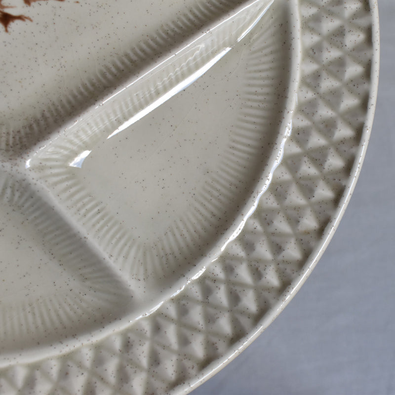 Vintage Fondue Plate - Sarreguemines Chardons A