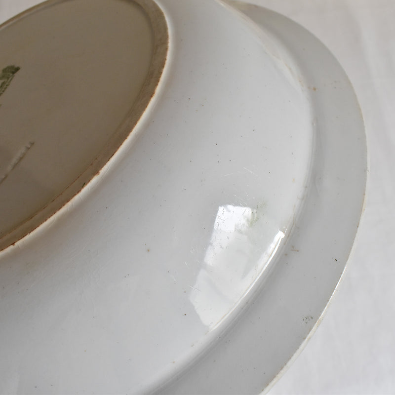 Antique Large Deep Plate, Saint-Amand & Hamage, Modern Style