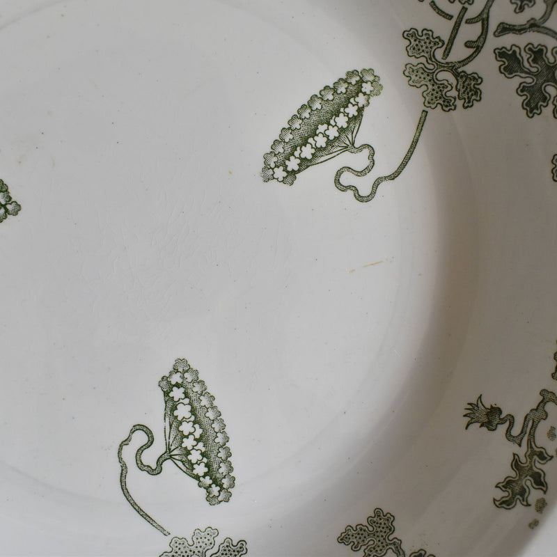 Antique Large Deep Plate, Saint-Amand & Hamage, Modern Style
