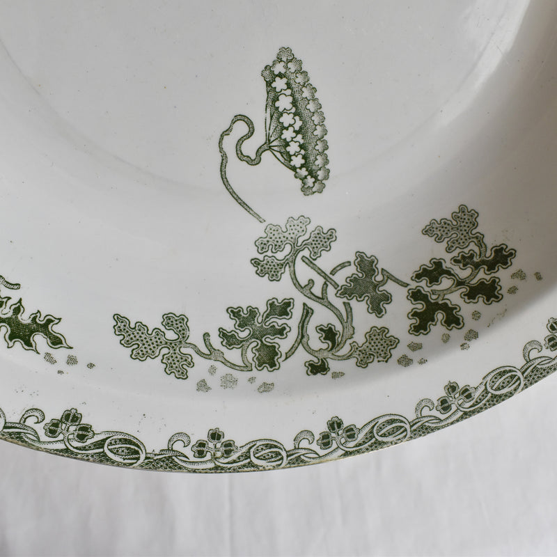 Antique Large Deep Plate, Saint-Amand & Hamage, Modern Style