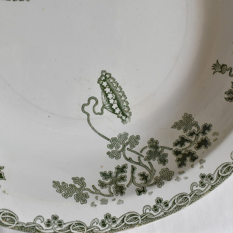 Antique Large Deep Plate, Saint-Amand & Hamage, Modern Style