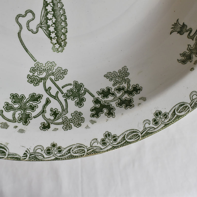 Antique Large Deep Plate, Saint-Amand & Hamage, Modern Style