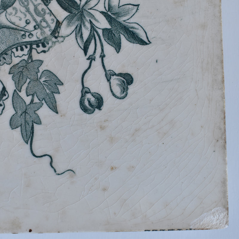 Antique Tiles: Longwy Dentelle A