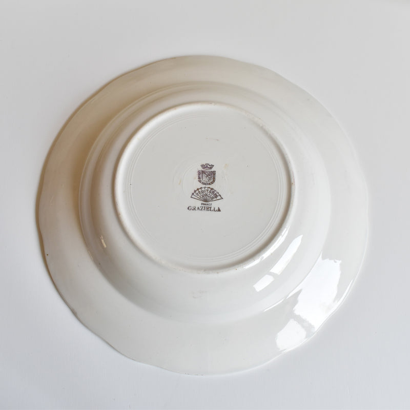Vintage Deep Plate Digoin & Sarreguemines Graziella C