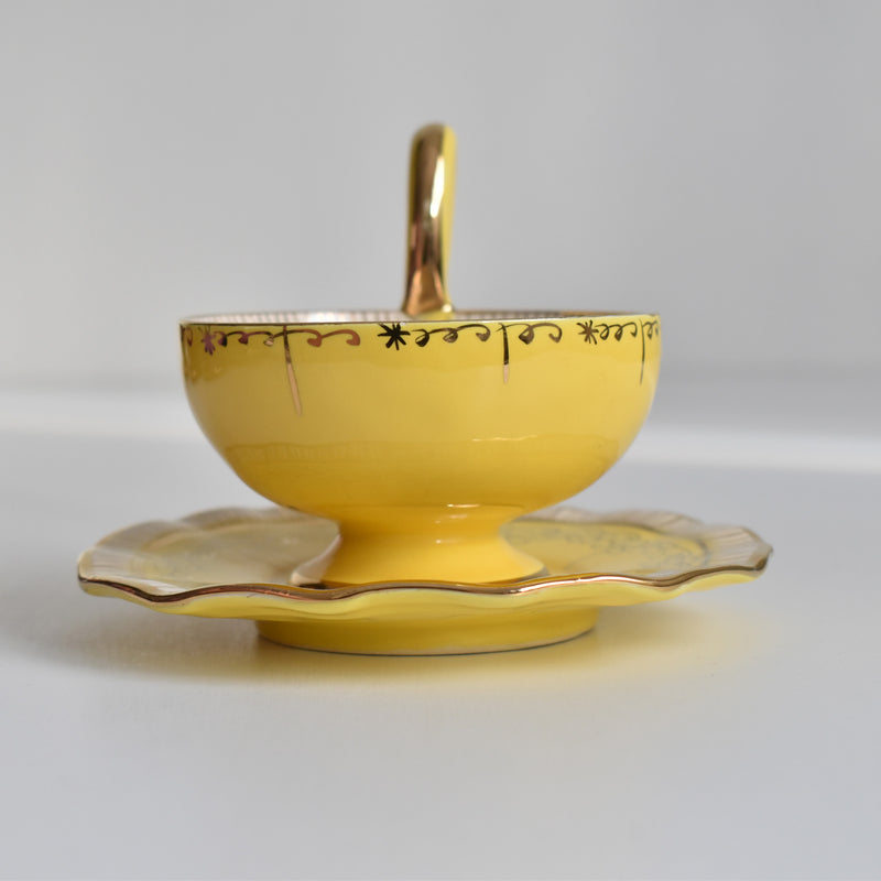 ア.ドラサンヴァル A.Dressinval コーヒーカップ＆ソーサー Yellow B