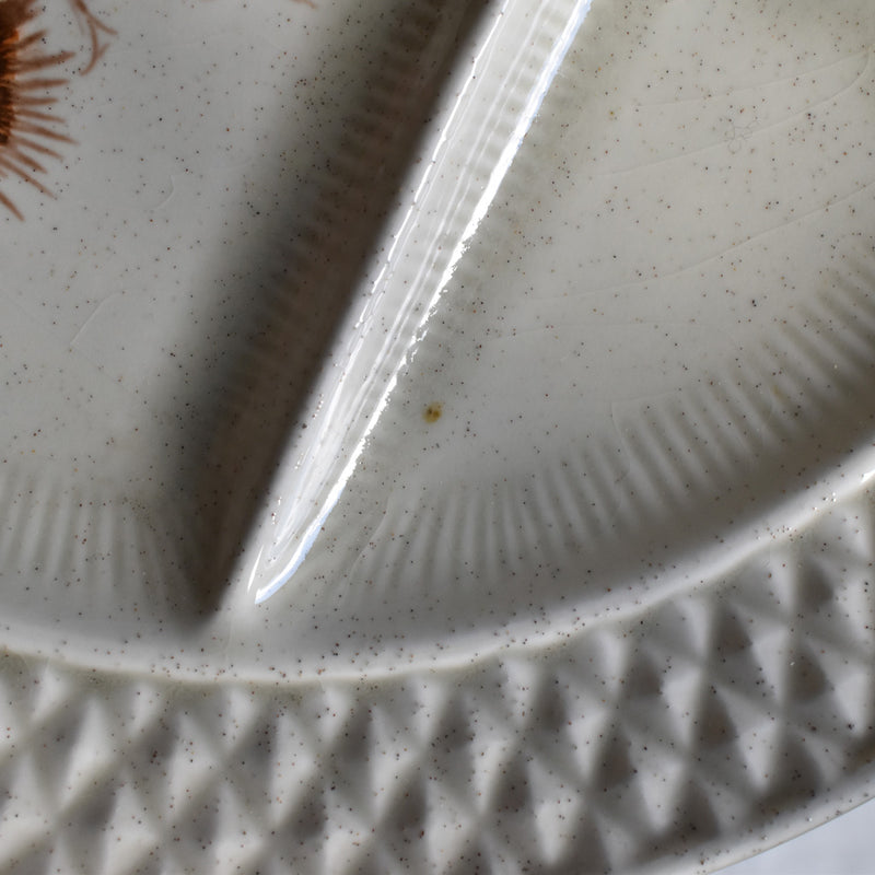 Vintage Fondue Plate - Sarreguemines Chardons B