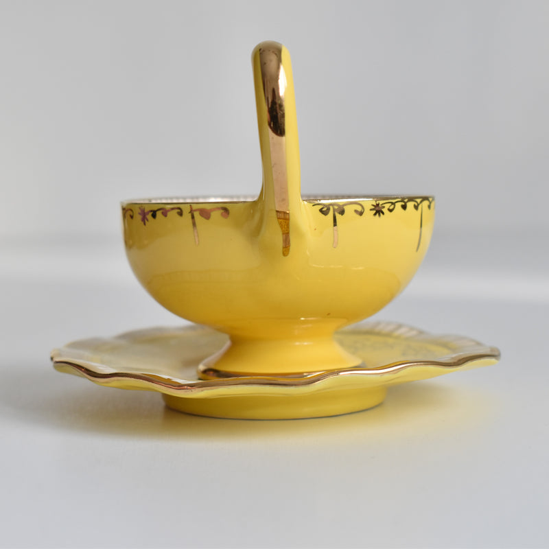 ア.ドラサンヴァル A.Dressinval コーヒーカップ＆ソーサー Yellow B