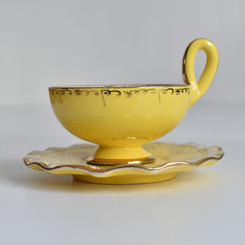 ア.ドラサンヴァル A.Dressinval コーヒーカップ＆ソーサー Yellow C