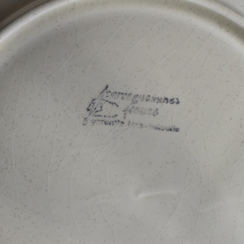 Vintage Fondue Plate Sarreguemines Chardons C