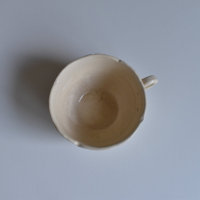 Vintage Tea Cup & Saucer, Floral Rim E