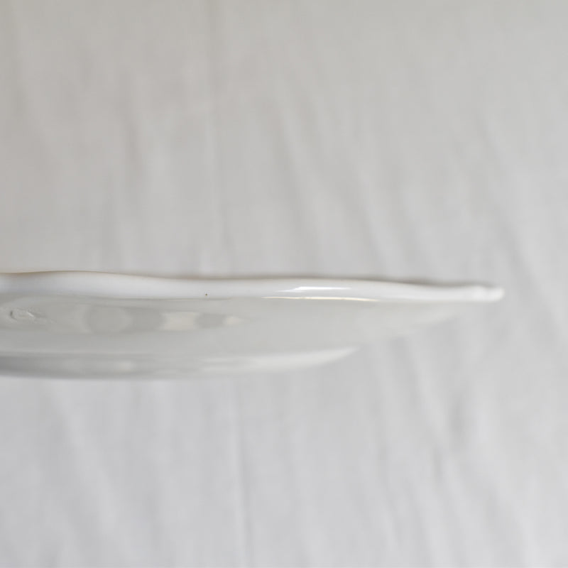 Vintage dessert plate, Sarreguemines, floral rim, C