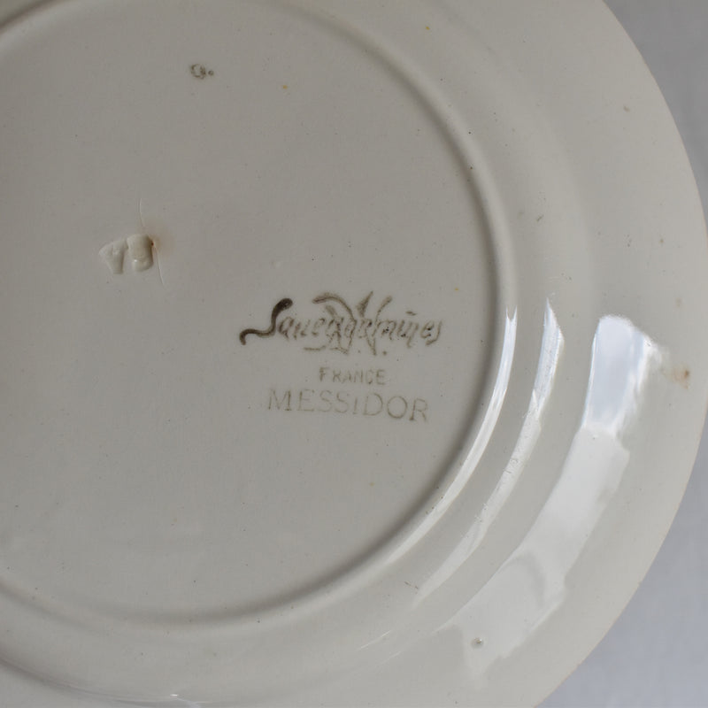 Vintage Dessert Plate Sarreguemines Messidor C