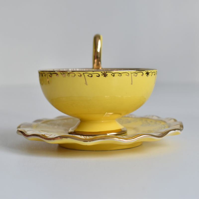 ア.ドラサンヴァル A.Dressinval コーヒーカップ＆ソーサー Yellow C