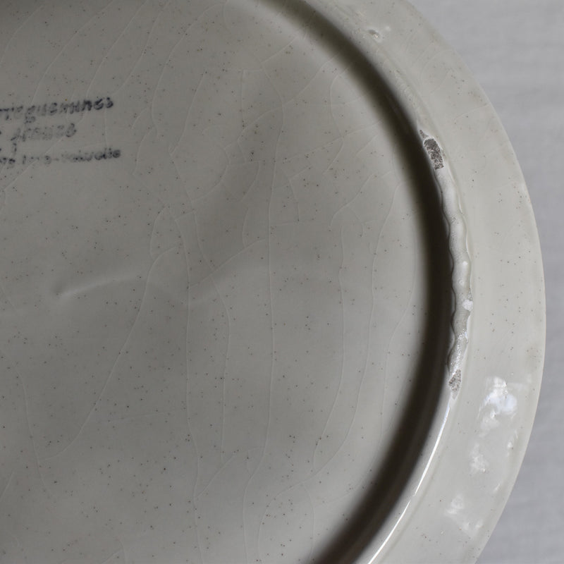 Vintage Fondue Plate Sarreguemines Chardons C