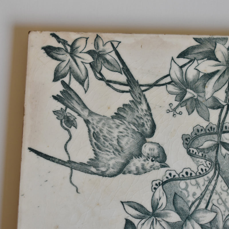 Antique Tiles: Longwy Dentelle A