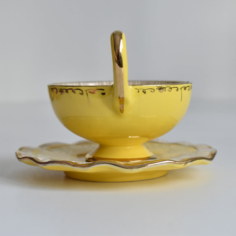 ア.ドラサンヴァル A.Dressinval コーヒーカップ＆ソーサー Yellow C