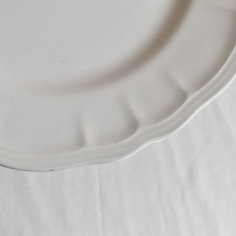 Vintage dessert plate, Sarreguemines, floral rim, C
