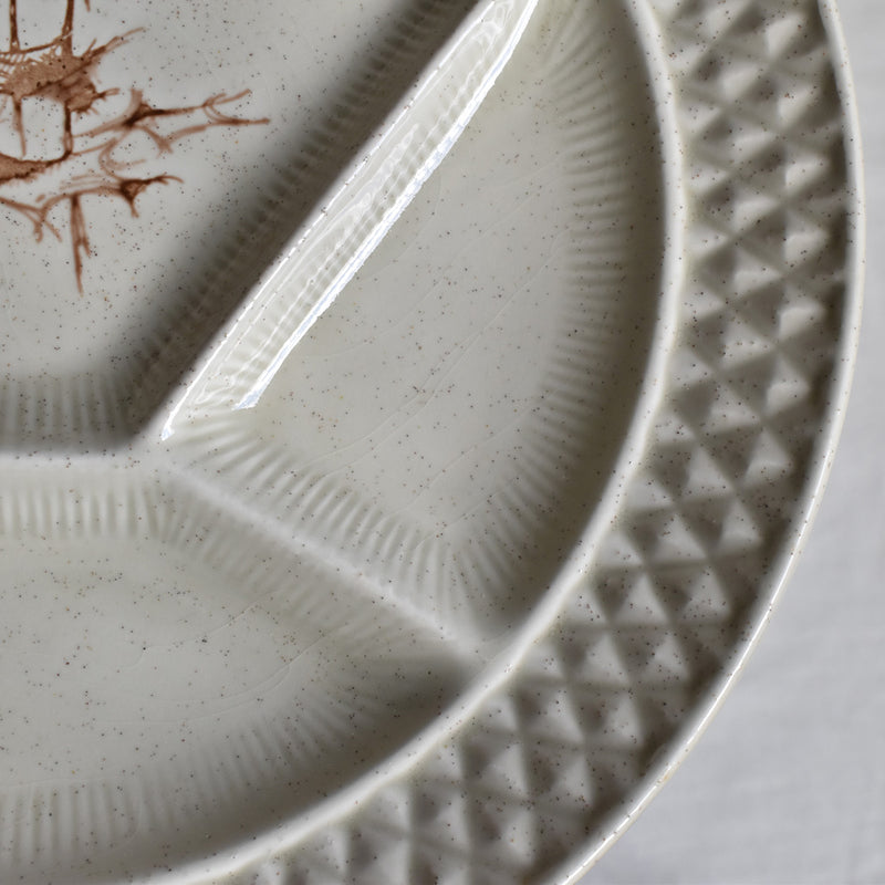 Vintage Fondue Plate Sarreguemines Chardons C