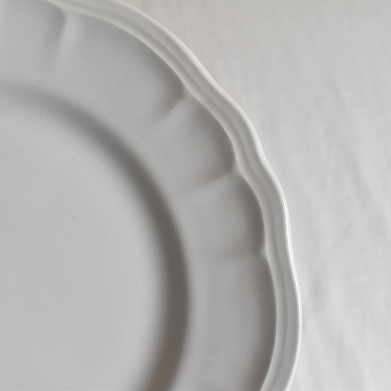 Vintage dessert plate, Sarreguemines, floral rim, C